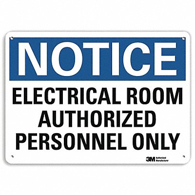 LYLE U51169RA10X7 Notice Sign 7 in x 10 in Aluminum