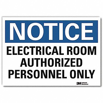 LYLE U51169RD10X7 Notice Sign 7inx10in Reflective Sheeting