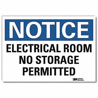 LYLE U51170RD14X10 Notice Sign 10inx14inReflective Sheeting