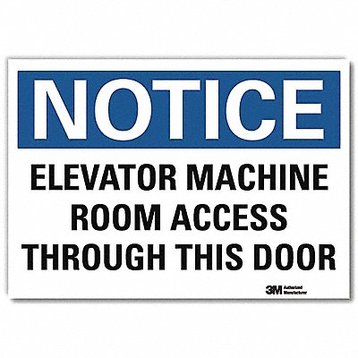 LYLE U51172RD7X5 Notice Sign 5inx7in Reflective Sheeting
