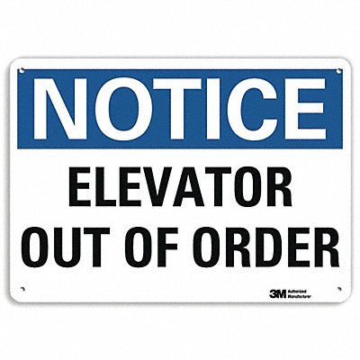LYLE U51173RA10X7 Notice Sign 7 in x 10 in Aluminum