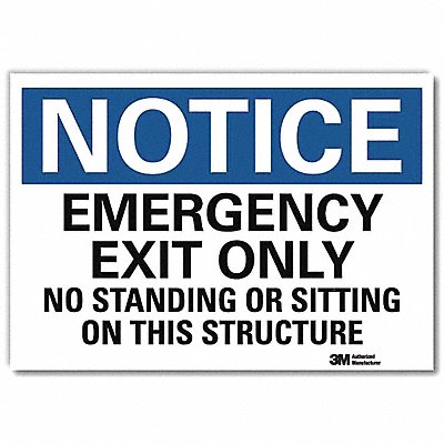LYLE U51174RD10X7 Notice Sign 7inx10in Reflective Sheeting