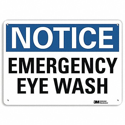 LYLE U51175NP14X10 Notice Sign 10 in x 14 in Plastic