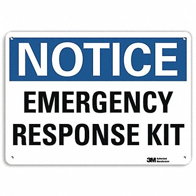 LYLE U51178RA14X10 Notice Sign 10 in x 14 in Aluminum