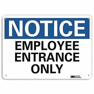 LYLE U51182RA14X10 Notice Sign 10 inx14 in Aluminum