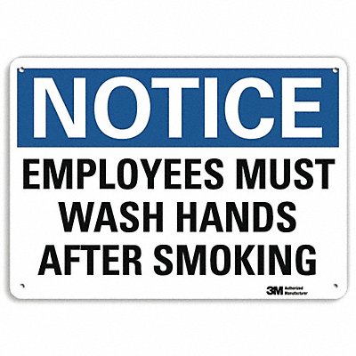 LYLE U51188NA14x10 Notice Sign 10 in x 14 in Aluminum