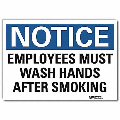 LYLE U51188RD7X5 Notice Sign 5inx7in Reflective Sheeting