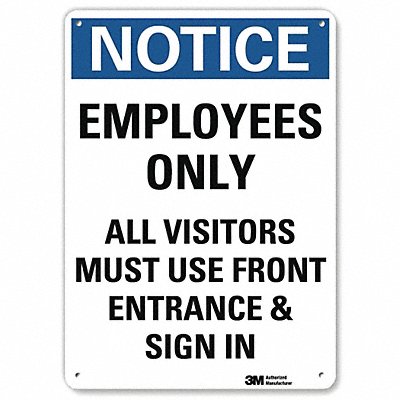 LYLE U51192NA7x10 Notice Sign 10 in x 7 in Aluminum