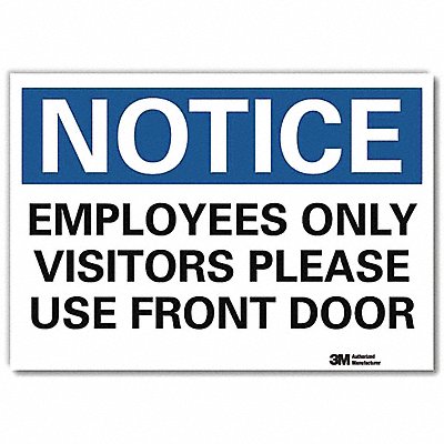 LYLE U51195RD7X5 Notice Sign 5inx7in Reflective Sheeting