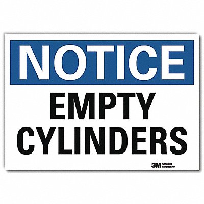 LYLE U51196RD10X7 Notice Sign 7inx10in Reflective Sheeting