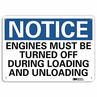 LYLE U51198NA10x7 Notice Sign 7 in x 10 in Aluminum