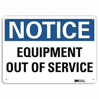 LYLE U51205NA10x7 Notice Sign 7 in x 10 in Aluminum