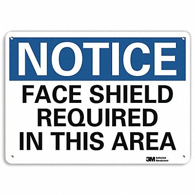 LYLE U51216NA10x7 Notice Sign 7 in x 10 in Aluminum