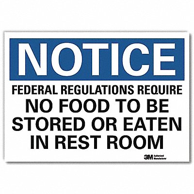 LYLE U51218RD10X7 Notice Sign 7x10in Reflective Sheeting