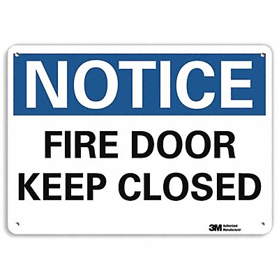 LYLE U51221NA10x7 Notice Sign 7 in x 10 in Aluminum