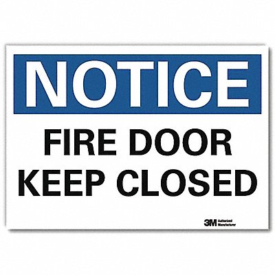 LYLE U51221RD7X5 Notice Sign 5inx7in Reflective Sheeting