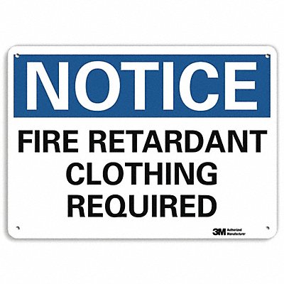 LYLE U51224NA10x7 Notice Sign 7 in x 10 in Aluminum