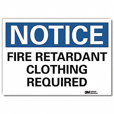 LYLE U51224RD10X7 Notice Sign 7inx10in Reflective Sheeting