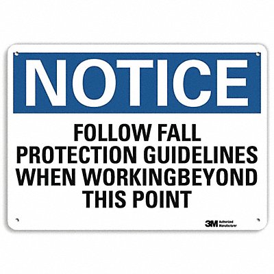 LYLE U51228NA10x7 Notice Sign 7 in x 10 in Aluminum