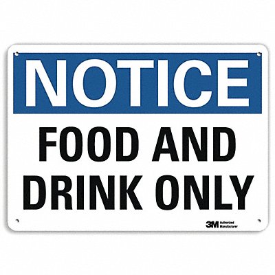 LYLE U51229NA10x7 Notice Sign 7 in x 10 in Aluminum