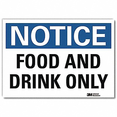 LYLE U51229RD10X7 Notice Sign 7inx10in Reflective Sheeting