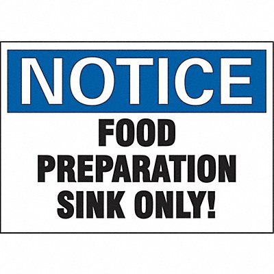 LYLE U51232NP10X7 Notice Sign 7 in x 10 in Plastic