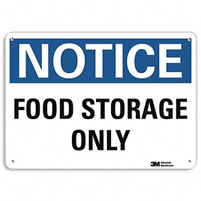 LYLE U51233NA10x7 Notice Sign 7 in x 10 in Aluminum