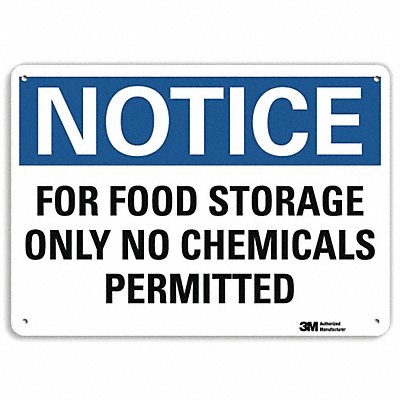 LYLE U51235NA10x7 Notice Sign 7 in x 10 in Aluminum