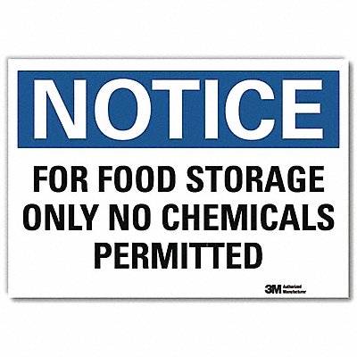 LYLE U51235RD10X7 Notice Sign 7 in x 10 in Reflective Sheeting