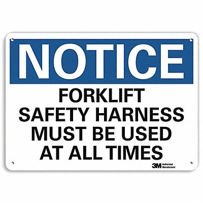 LYLE U51237NA10x7 Notice Sign 7 in x 10 in Aluminum