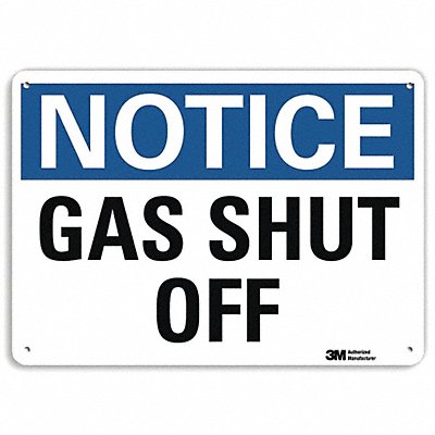 LYLE U51240NA10x7 Notice Sign 7 in x 10 in Aluminum