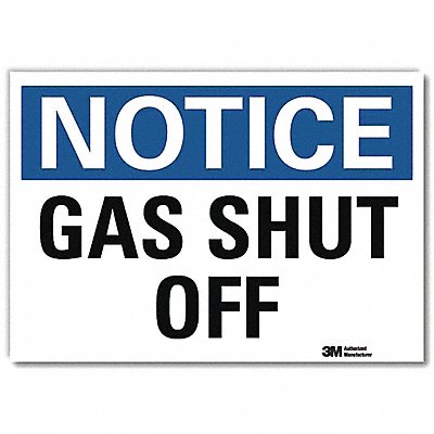 LYLE U51240RD14X10 Notice Sign 10x14in Reflective Sheeting
