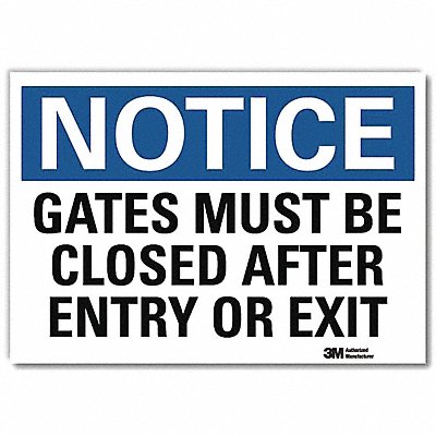 LYLE U51241RD14X10 Notice Sign 10x14in Reflective Sheeting