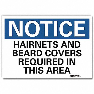 LYLE U51248RD10X7 Notice Sign 7inx10in Reflective Sheeting