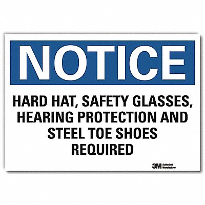 LYLE U51254RD10X7 Notice Sign 7inx10in Reflective Sheeting