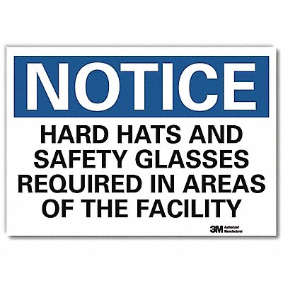LYLE U51258RD14X10 Notice Sign 10 in x 14 in Reflective Sheeting