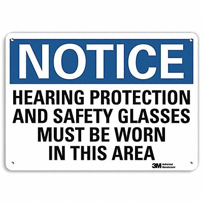 LYLE U51263NA10x7 Notice Sign 7 in x 10 in Aluminum