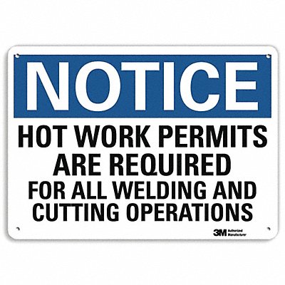 LYLE U51271NA10x7 Notice Sign 7 in x 10 in Aluminum