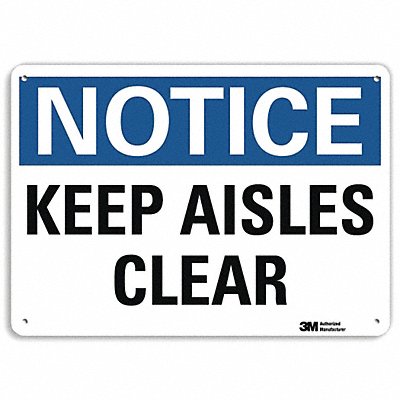 LYLE U51278NA10x7 Notice Sign 7 in x 10 in Aluminum