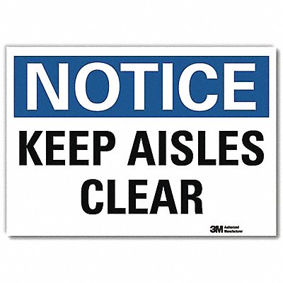 LYLE U51278RD14X10 Notice Sign 10x14in Reflective Sheeting