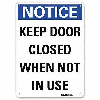 LYLE U51288NA7x10 Notice Sign 10 in x 7 in Aluminum