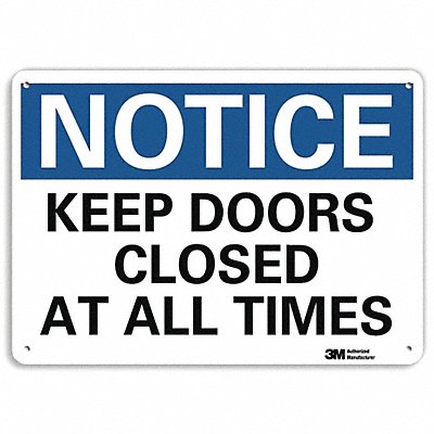 LYLE U51289NA10x7 Notice Sign 7 in x 10 in Aluminum