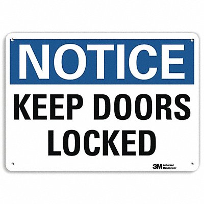 LYLE U51290NA10x7 Notice Sign 7 in x 10 in Aluminum