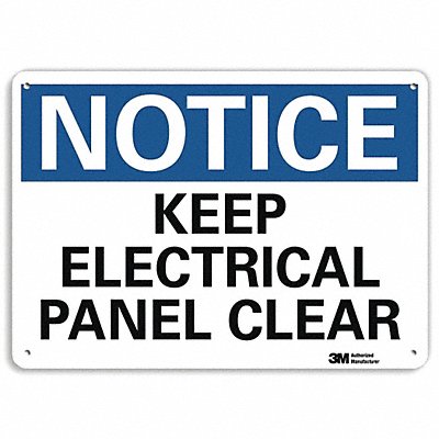 LYLE U51291NA10x7 Notice Sign 7 in x 10 in Aluminum