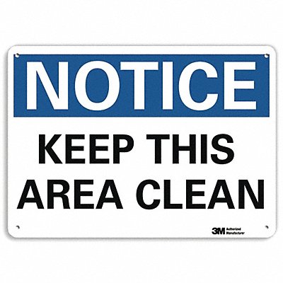LYLE U51293NA10x7 Notice Sign 7 in x 10 in Aluminum