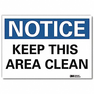 LYLE U51293RD10X7 Notice Sign 7inx10in Reflective Sheeting
