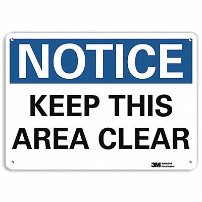 LYLE U51294NA10x7 Notice Sign 7 in x 10 in Aluminum