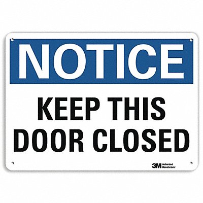 LYLE U51296NA10x7 Notice Sign 7 in x 10 in Aluminum