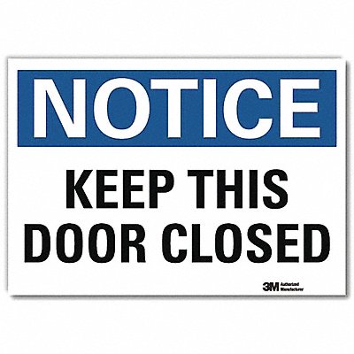 LYLE U51296RD10X7 Notice Sign 7inx10in Reflective Sheeting