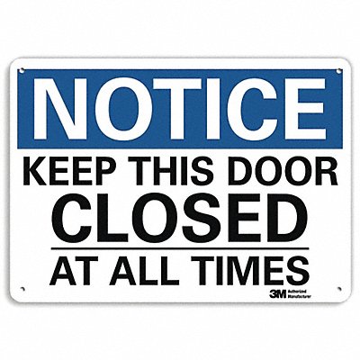 LYLE U51299NA10x7 Notice Sign 7 in x 10 in Aluminum